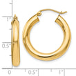 14K Polished Lightweight Hoop Earrings