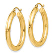 14K Polished Lightweight Hoop Earrings