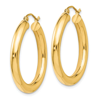 14K Polished Lightweight Hoop Earrings