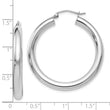 14K White Gold Polished Lightweight Hoop Earrings
