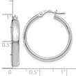 14K White Gold Polished Hoop Earrings