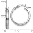 14K White Gold Polished Hoop Earrings