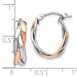 14K White Gold Rose Rhodium-plated Hoop Earrings