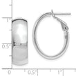 14K White Gold Polished Hoop Earrings
