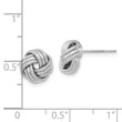 14K White Gold Knot Polished D/C Post Earrings