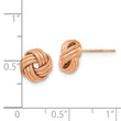 14K Rose Gold Knot Polished D/C Post Earrings