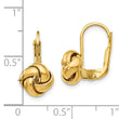 14K Polished Love Knot Leverback Earrings