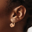 14K Rose Gold Polished Love Knot Leverback Earrings