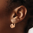 14K Rose Gold Polished Love Knot Leverback Earrings - Birthstone Company