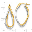 14K Two-tone Polished Fancy Earrings