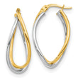 14K Two-tone Polished Fancy Earrings