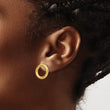 14K Polished Circle Post Earrings