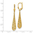 14K Polished Fancy Leverback Earrings