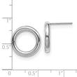 14K White Gold Polished Circle Post Earrings