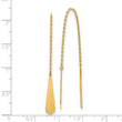 14K Polished Tear Drop Threader Earrings
