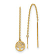 14K Polished Tree of Life Threader Earrings