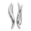 14K White Gold Polished Fancy Ear Climber Earrings - Birthstone Company