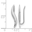 14K White Gold Polished Fancy Ear Climber Earrings - Birthstone Company