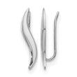 14K White Gold Polished Fancy Ear Climber Earrings - Birthstone Company