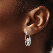 14K White Gold Polished Fancy Earrings