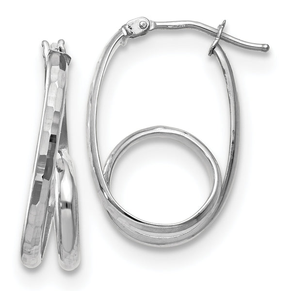 14K White Gold Polished Fancy Earrings