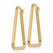 14K Polished Geometric Shape Hoop Earrings