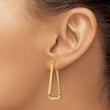 14K Polished Geometric Shape Hoop Earrings