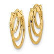 14K Polished Fancy 3 Hoop Earrings