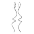14K White Gold Twisted Leverback Earrings - Birthstone Company