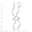 14K White Gold Twisted Leverback Earrings - Birthstone Company