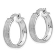 14K White Gold Glimmer Hoop Earrings