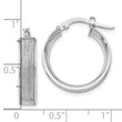 14K White Gold Glimmer Hoop Earrings