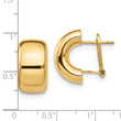 14K Polished Omega Back Earrings