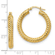 14K Polished Twisted Hoop Earrings