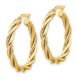 14K Polished Twisted Hoop Earrings