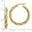 14K Polished Twisted Hoop Earrings