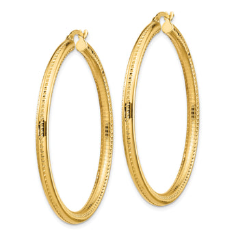 14K Fancy Hoop Earrings