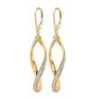 14K Glimmer Infused Twisted Leverback Earrings - Birthstone Company
