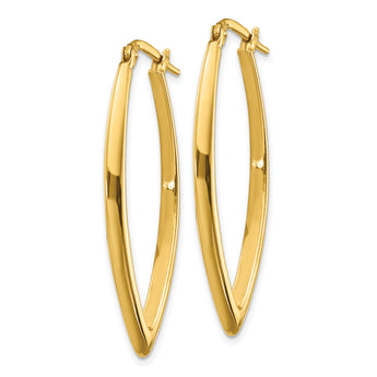 14K Polished Fancy Hoop Earrings
