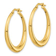 14K Polished Fancy Hoop Earrings