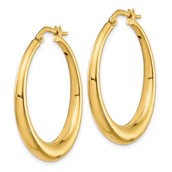 14K Polished Fancy Hoop Earrings