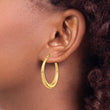 14K Polished Fancy Hoop Earrings