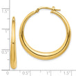 14K Polished Fancy Hoop Earrings