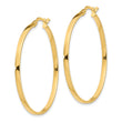14K 2mm Polished Hoop Earrings