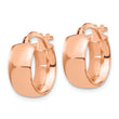 14K Rose Gold 6mm High Polished Hoop Earrings