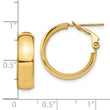 14K 6mm High Polished Omega Back Hoop Earrings