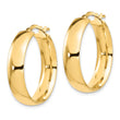 14K 6mm High Polished Hoop Earrings
