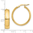 14K 6mm High Polished Hoop Earrings