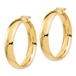 14K 6mm High Polished Hoop Earrings