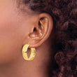 14K 8mm High Polished Hoop Earrings